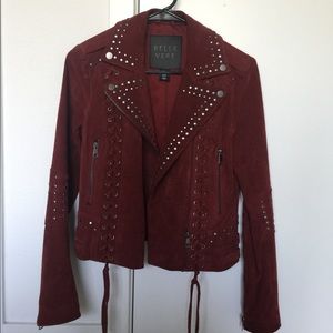Belle Verre studded suede jacket like BlankNYC